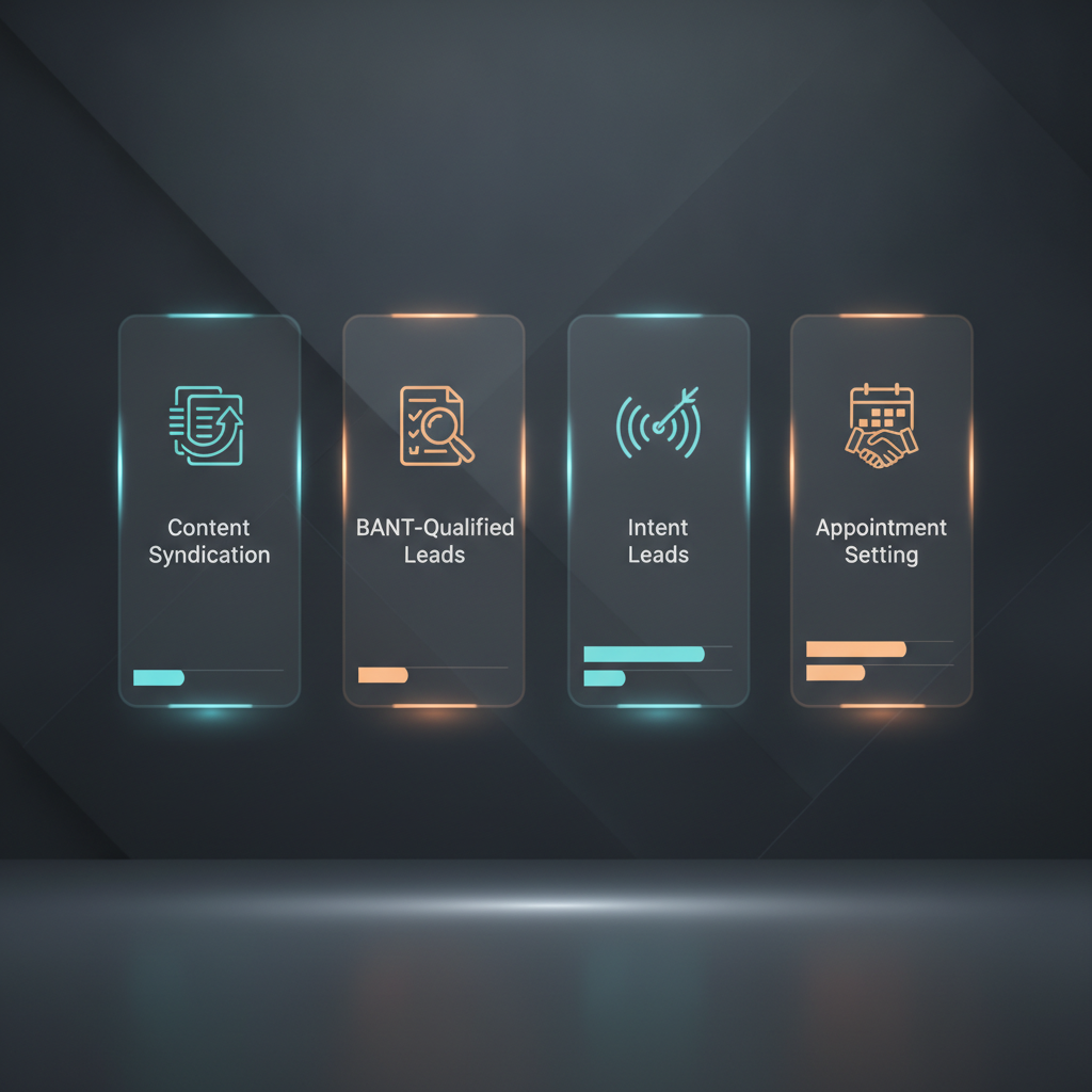 B2B lead generation cost per lead by lead type chart